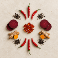 hero Blune cayenne pepper softgels with beetroot and turmeric