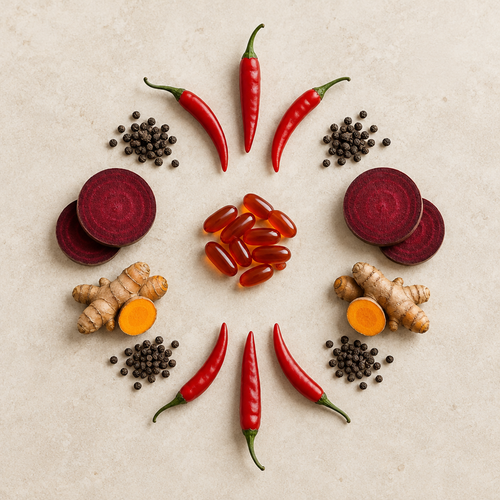 hero Blune cayenne pepper softgels with beetroot and turmeric